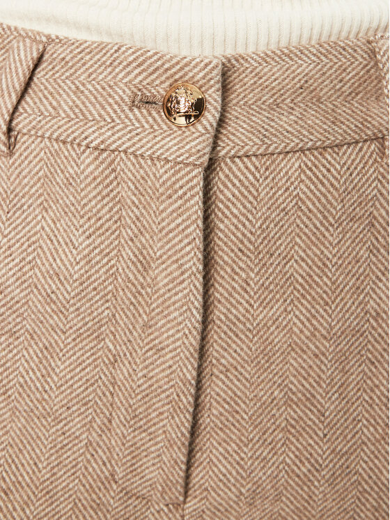 Bruuns Bazaar Bruuns Bazaar Штани з тканини Elezi BBW4308 Бежевий Regular Fit