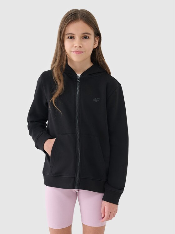 4F 4F Mikina 4FJWSS25TSWSF1706-20S Čierna Regular Fit