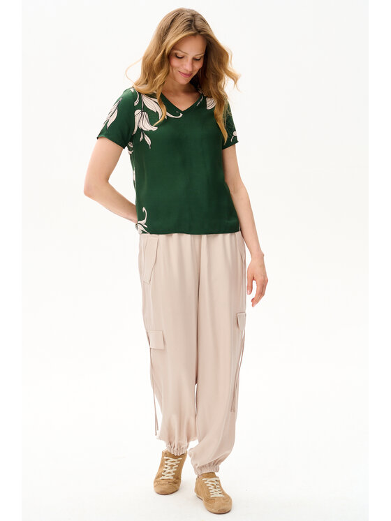 blue shadow blue shadow Bluzka Una Zielony Regular Fit