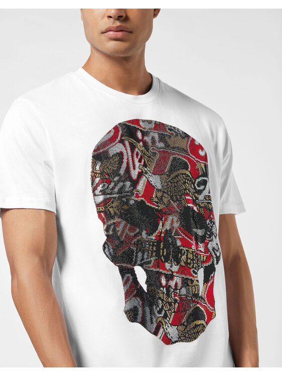 PHILIPP PLEIN PHILIPP PLEIN T-Shirt 26235 Biały Regular Fit
