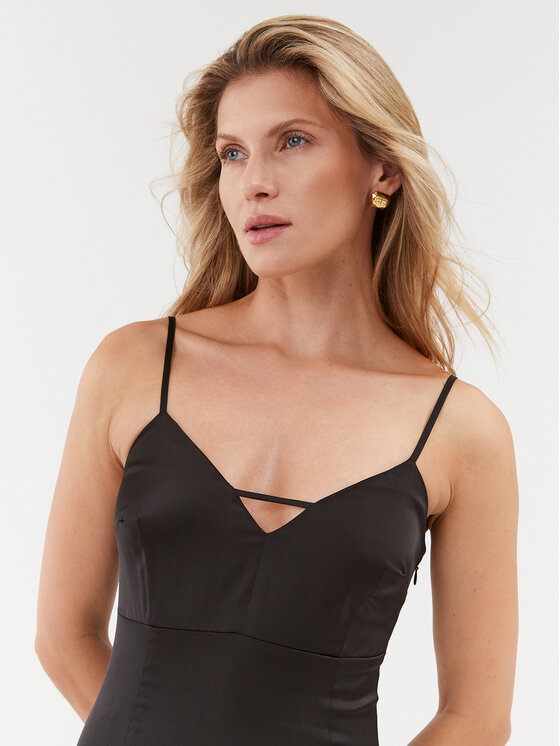 Guess Guess Sukienka koktajlowa W3BK0T WEFC2 Czarny Regular Fit