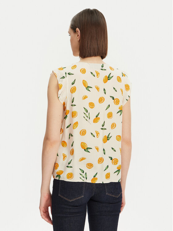 Pieces Pieces Blusa Nya 17147804 Écru Regular Fit