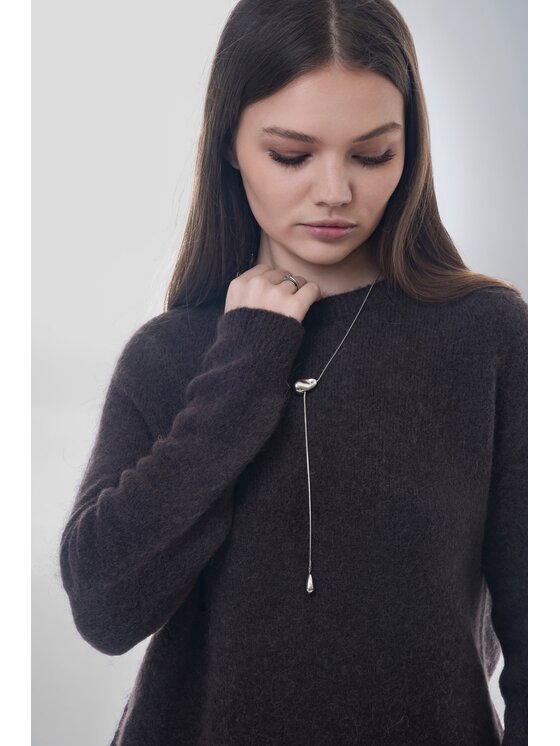 Estro Estro Svetr ER00118758 Hnědá Loose Fit
