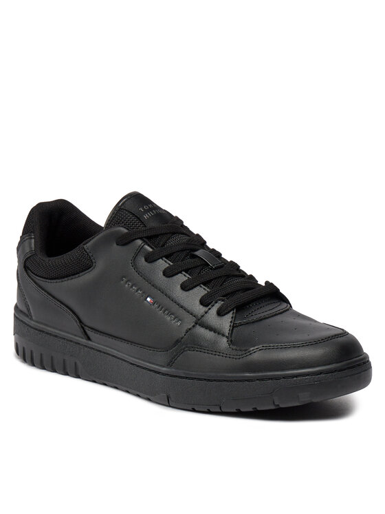 Tommy Hilfiger Tommy Hilfiger Sneakersy Th Basket Core Leather Ess FM0FM05040 Czarny