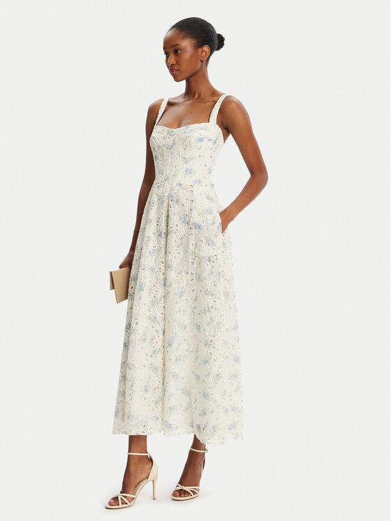 Bardot Bardot Sukienka letnia Adaline Broderie 58655DB3 Biały Regular Fit