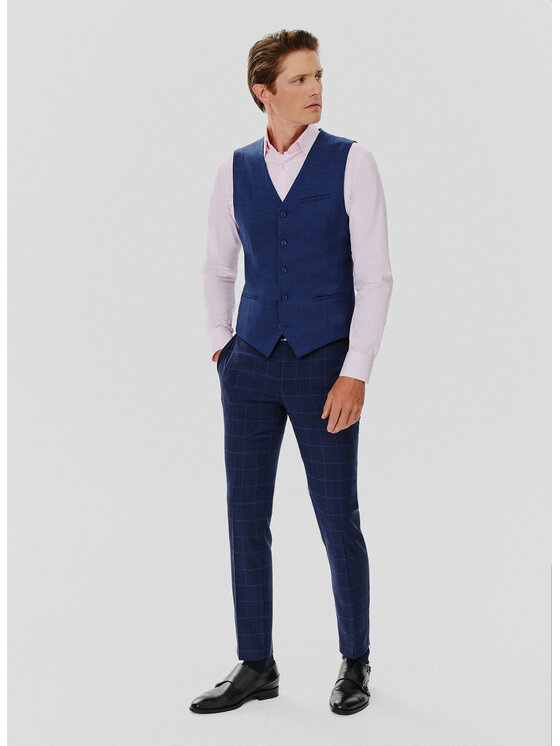 Pako Lorente Pako Lorente Kamizelka P24WF-8X-001 Granatowy Slim Fit