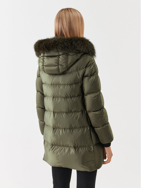 Hetregó Hetregó Пухено яке Hanna 8M602F 22WD02 Зелен Regular Fit