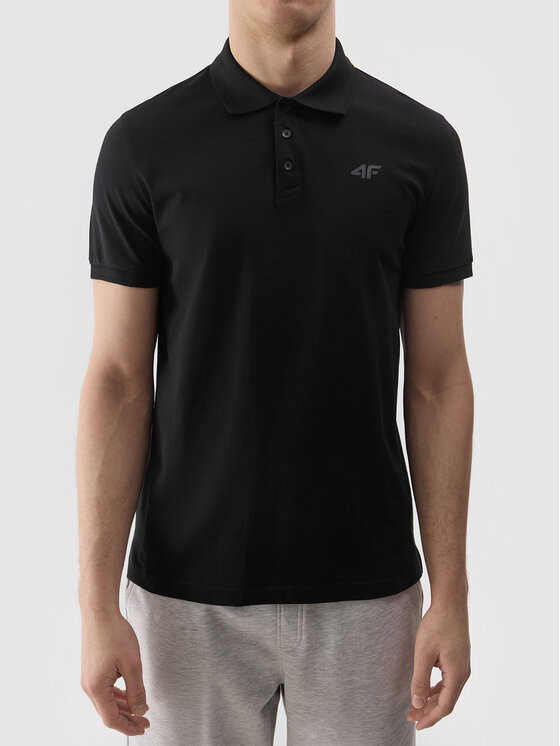 4F 4F Polo 4FWSS24TPTSM129-20S Czarny Regular Fit
