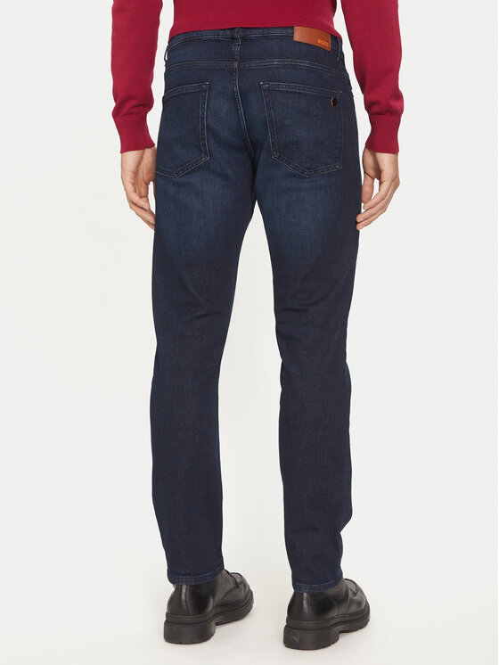 BOSS Boss Jeans hlače Delaware 50524018 Mornarsko modra Slim Fit