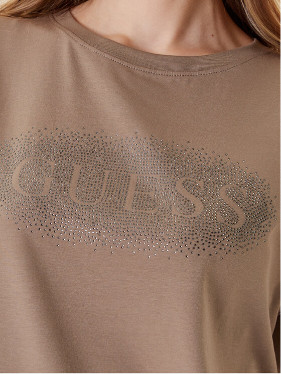 Guess Guess Majica V5YI08 J1314 Rjava Regular Fit