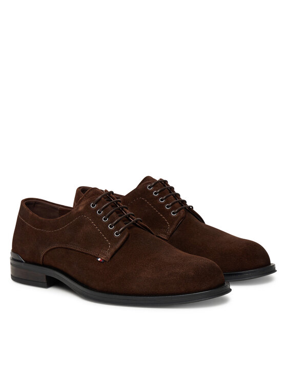 Tommy Hilfiger Tommy Hilfiger Cipele Corporate Derby FM0FM05582 Smeđa