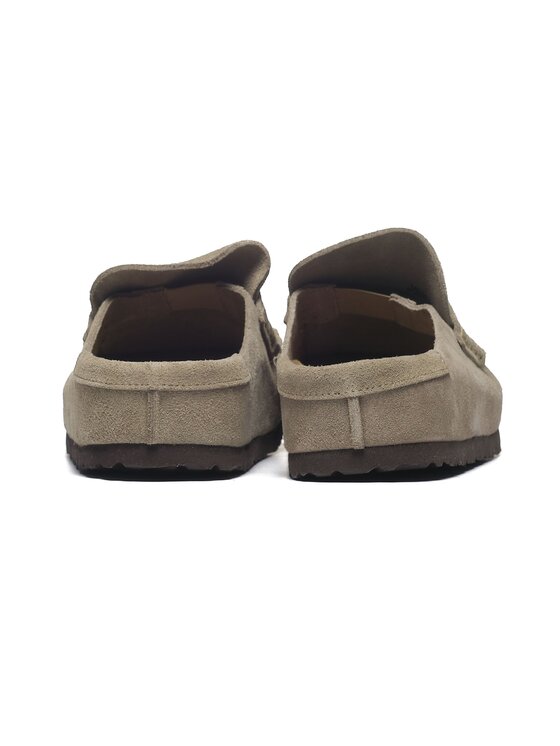 Birkenstock Birkenstock Klapki Naples Wrapped Suede Leathe Brązowy