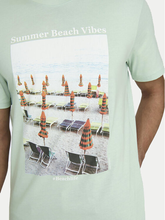 Only & Sons Only & Sons Тишърт Kolton 22028735 Зелен Regular Fit