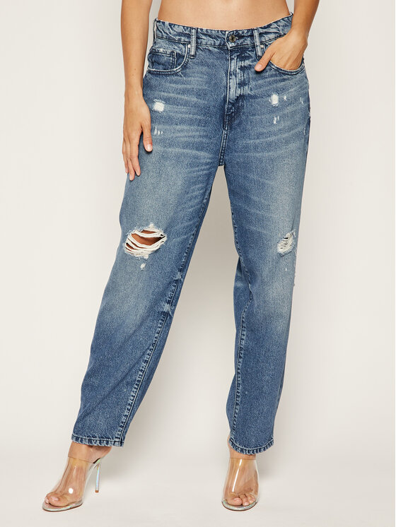 Guess Guess Jeans hlače Jacqueline W02A53 D3LI2 Modra Relaxed Fit