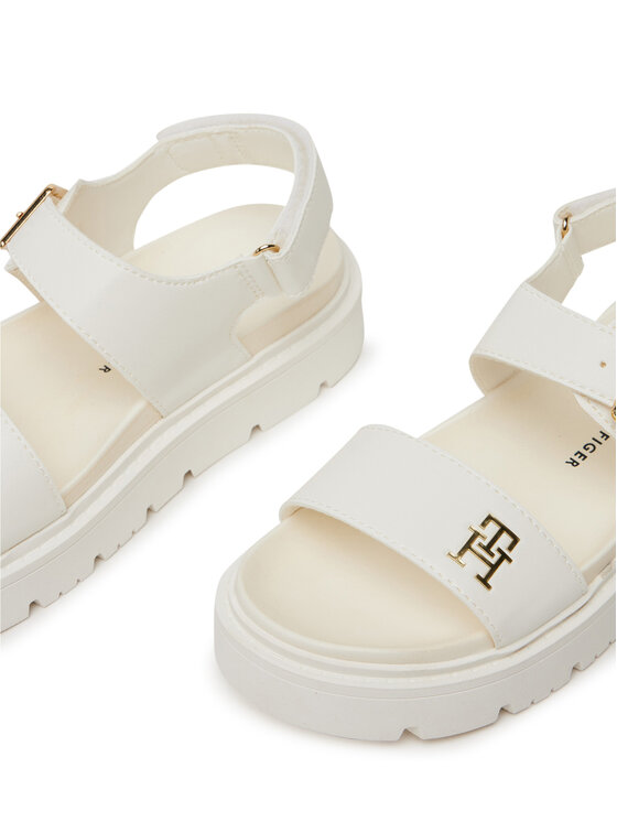 Tommy Hilfiger Tommy Hilfiger Sandały T3A2-33785-0326 S Écru