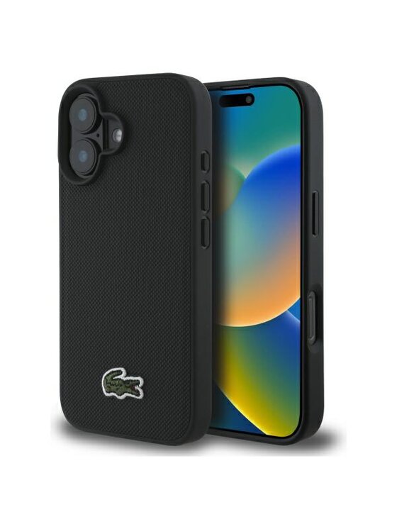 Etui na telefon Lacoste, Czarne, Iconic Petit Pique