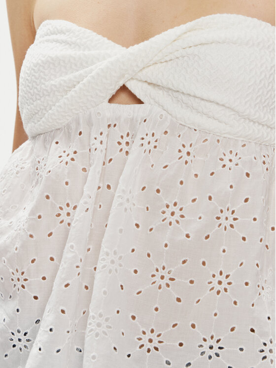 Gina Tricot Gina Tricot Top 22678 Biały Regular Fit