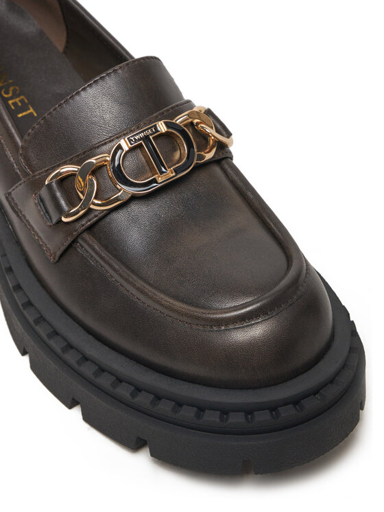 TWINSET TWINSET Loaferice 242TGT114 Smeđa