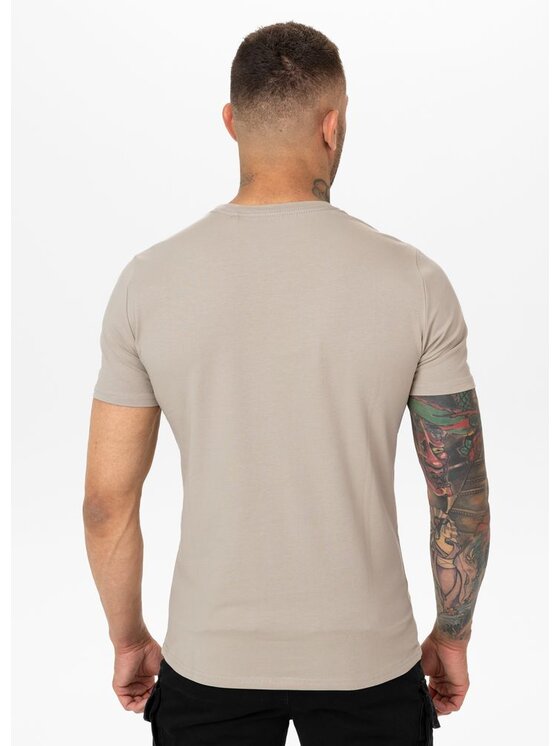 PITBULL PITBULL T-Shirt USA CAL Beżowy Regular Fit
