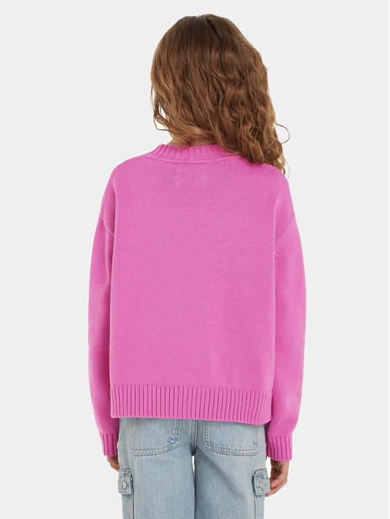 Calvin Klein Jeans Calvin Klein Jeans Sweter Fluffy Monogram IG0IG02220 Różowy Regular Fit