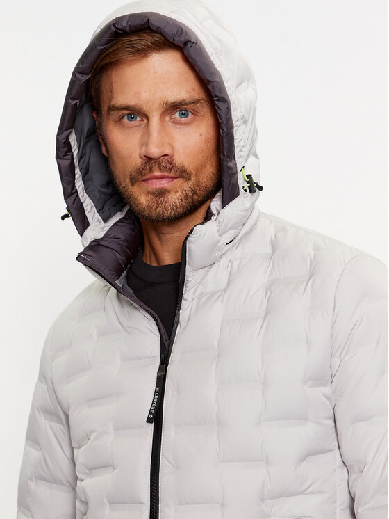 Milestone Milestone Пухено яке Brayden 330341 60390 Сив Regular Fit