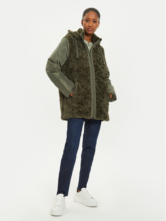 Olsen Olsen Prehodna jakna 15101413 Zelena Loose Fit
