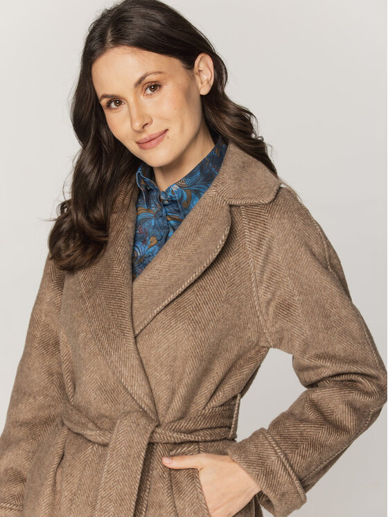 Willsoor Willsoor Płaszcz zimowy 65361 65362 Brązowy Regular Fit