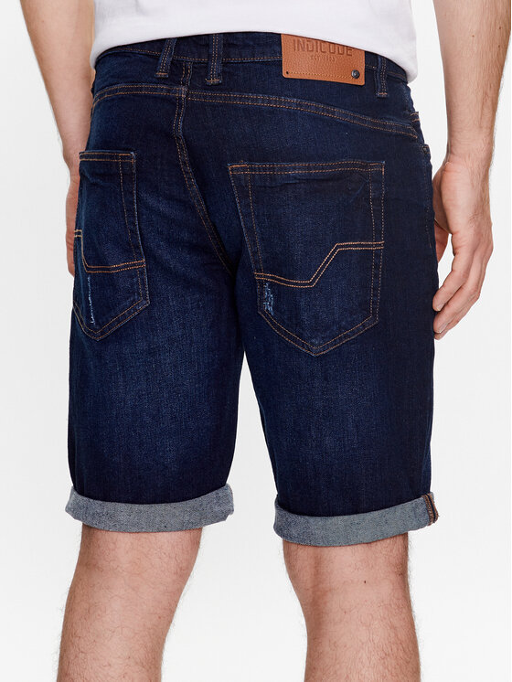 INDICODE INDICODE Džínsové šortky Kaden 70-100 Modrá Regular Fit