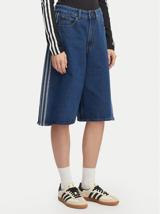 adidas adidas Τζιν σορτσάκια Firebird Jorts KD2915 Μπλε Oversize