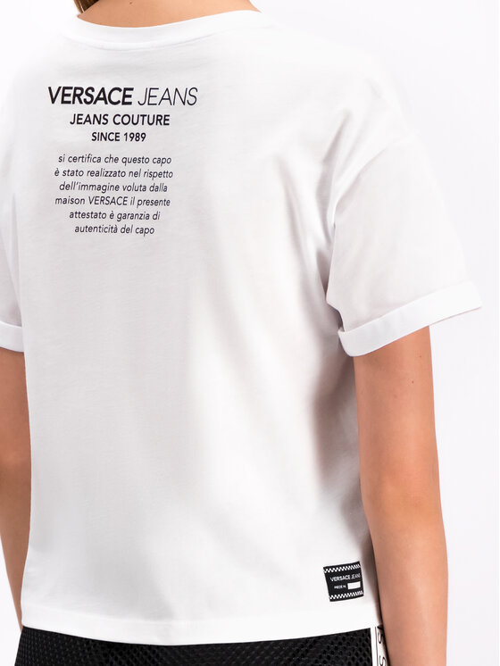 Versace Jeans Versace Jeans Tricou B2HTB7P6 Alb Regular Fit