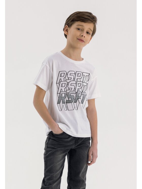 minoti minoti T-Shirt aqua 5 Biały Regular Fit