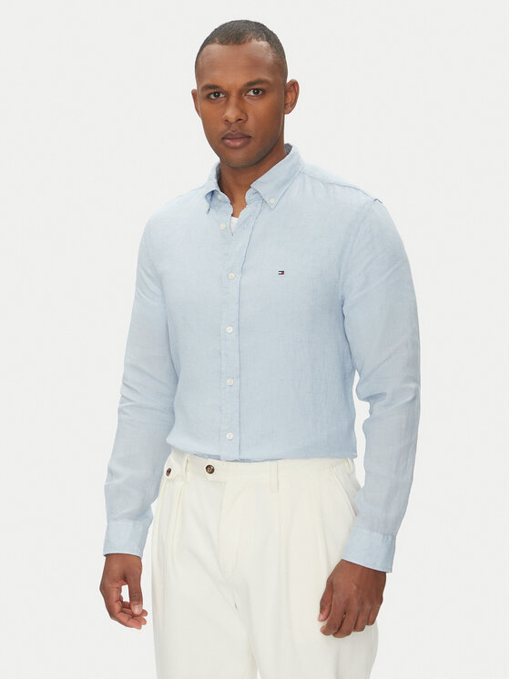 Tommy Hilfiger Tommy Hilfiger Košile MW0MW34602 Světle modrá Regular Fit