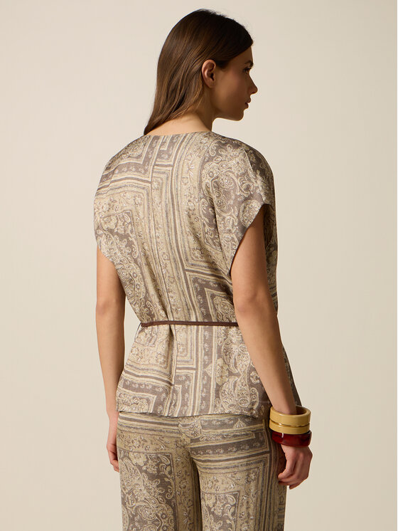 Oltre Oltre Blusa 2011J000776N0R2 Crema Regular Fit