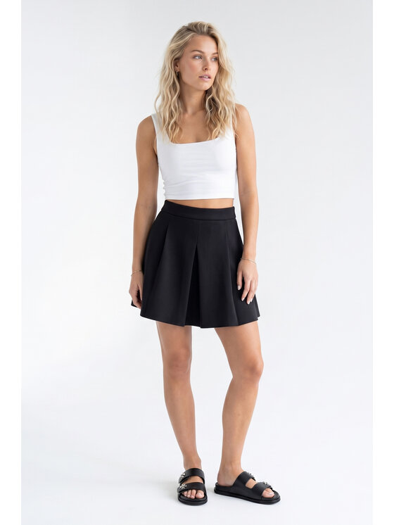 FIGL FIGL Spódnica mini M1342 Czarny A-Line Fit