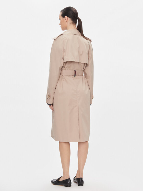 Tommy Hilfiger Tommy Hilfiger Trench Cotton Classic Trench WW0WW40482 Bež Regular Fit
