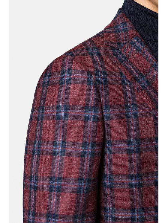 Lancerto Lancerto Marynarka MA099222000007 Bordowy Slim Fit