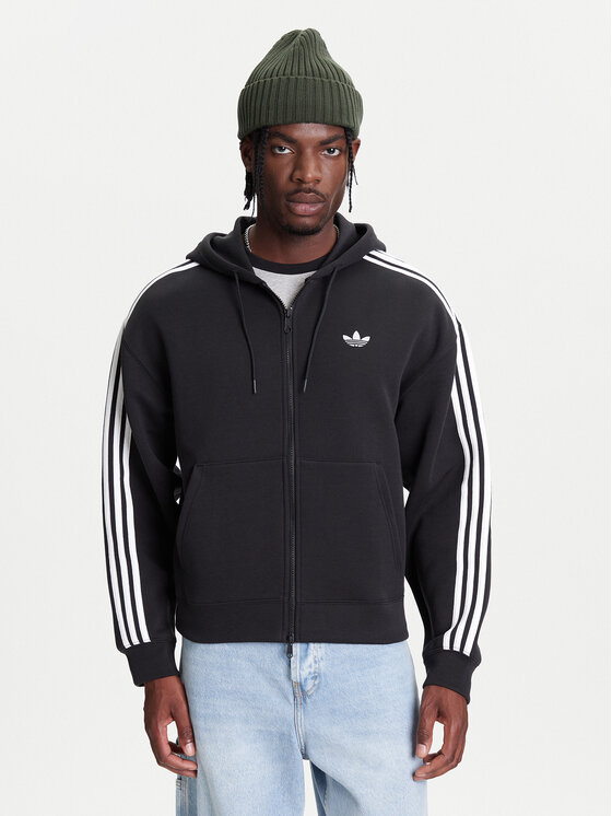 adidas adidas Mikina adicolor Spacer JX1507 Černá Loose Fit