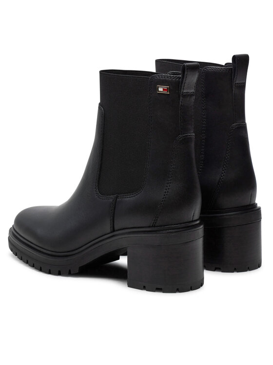 Tommy Hilfiger Tommy Hilfiger Členková obuv s elastickým prvkom FW0FW08163 Čierna