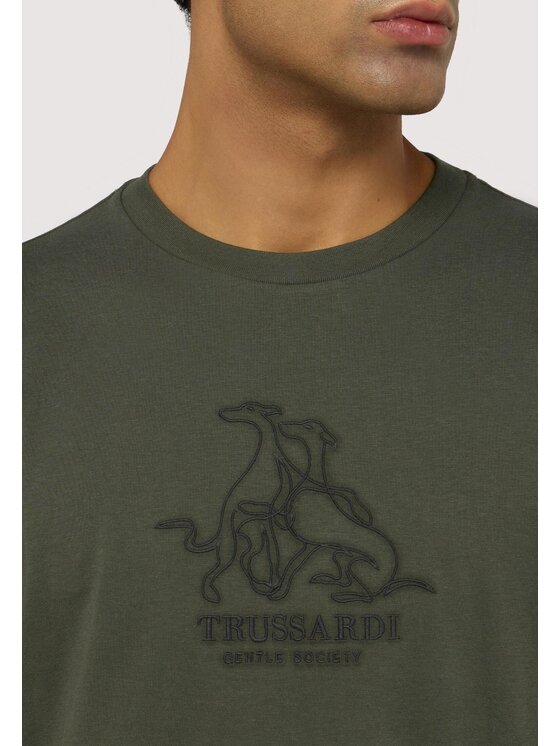 Trussardi Trussardi T-shirt G0278100049N035 Verde Regular Fit