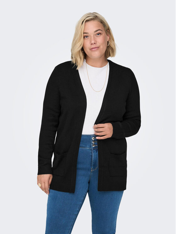 ONLY Carmakoma Kardigán 15219653 Čierna Regular Fit