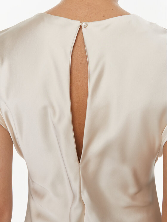 ViCOLO ViCOLO Kokteilinė suknelė TB0135 Écru Regular Fit