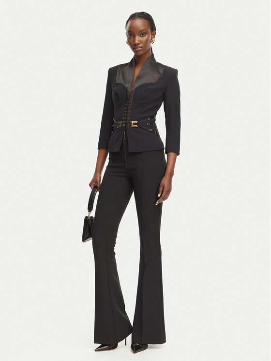 Elisabetta Franchi Elisabetta Franchi Marynarka GI-202-61E2-V590 Czarny Regular Fit