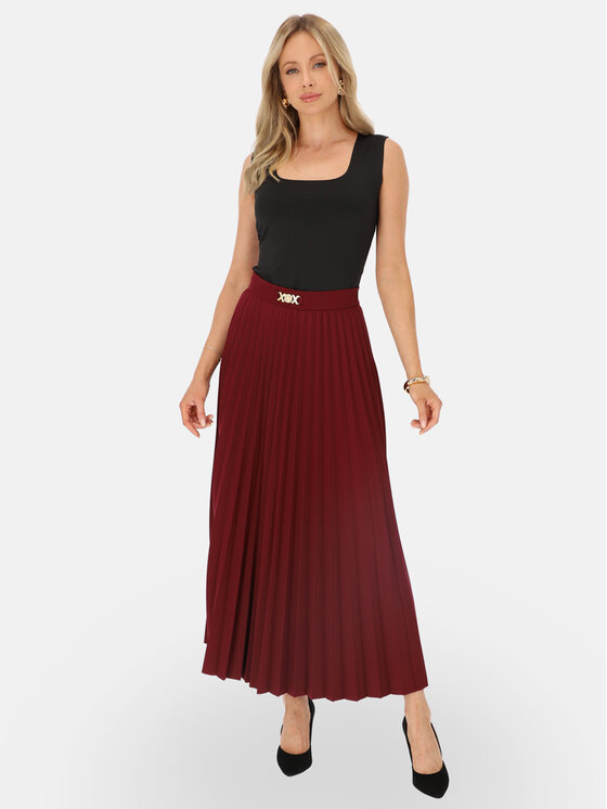 L’AF L’AF Spódnica maxi Lorin Bordowy Regular Fit