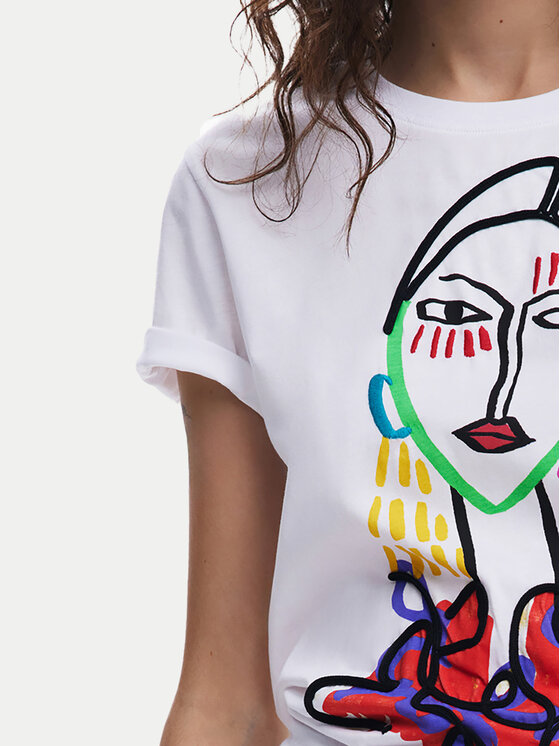 Desigual Desigual T-Shirt Misuri 25SWTKA9 Λευκό Regular Fit
