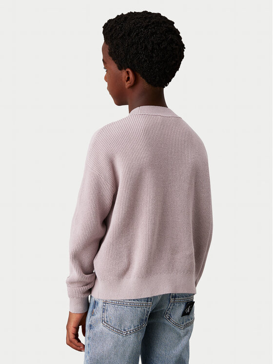 Calvin Klein Jeans Calvin Klein Jeans Sweter Towelling Ck IB0IB02219 Szary Regular Fit