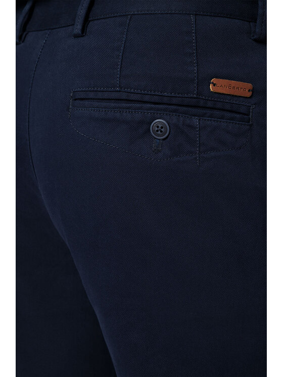 Lancerto Lancerto Chinosy Monaco SP082123000001 Granatowy Slim Fit