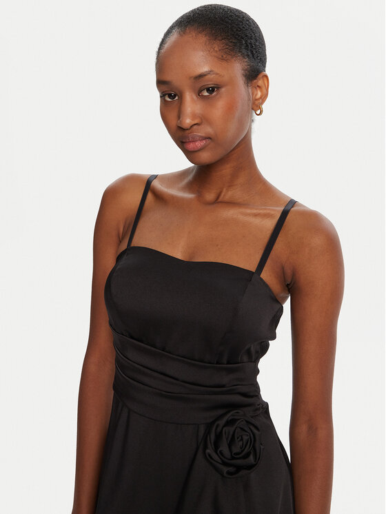 Rinascimento Rinascimento Koktel haljina CFC0125219003 Crna Slim Fit
