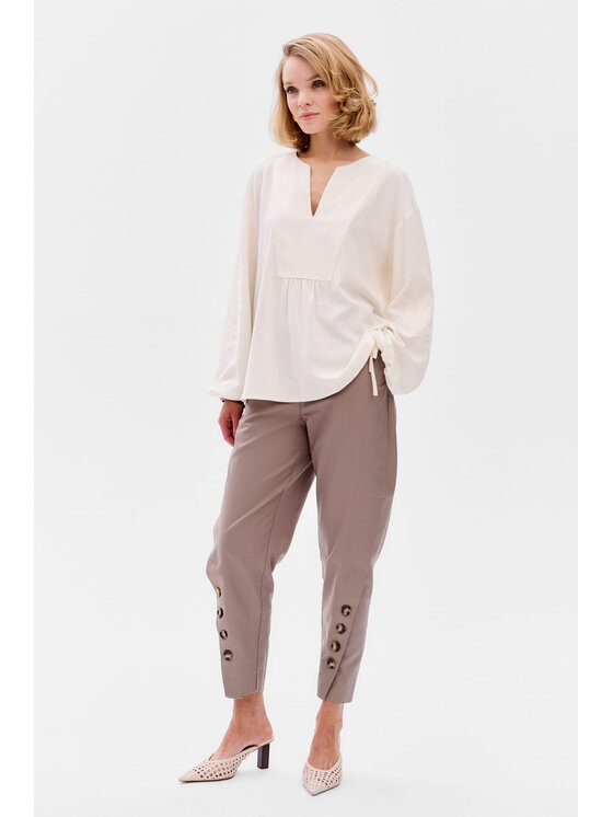 blue shadow blue shadow Bluzka Fave Écru Regular Fit