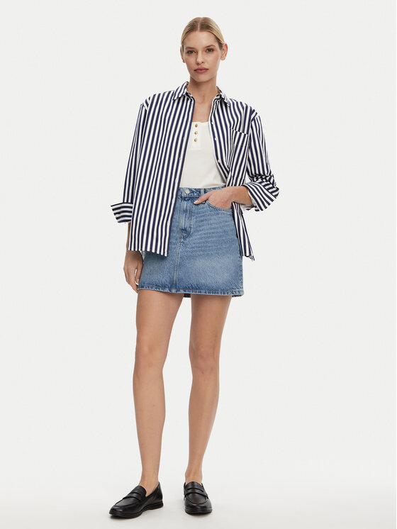 Tommy Hilfiger Tommy Hilfiger Джинсова спідниця WW0WW44392 Голубий Regular Fit