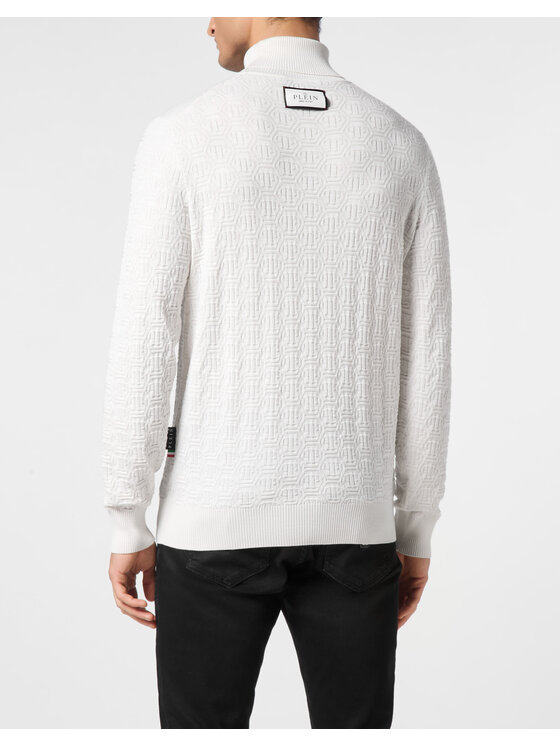 PHILIPP PLEIN PHILIPP PLEIN Longsleeve 11485 Biały Regular Fit